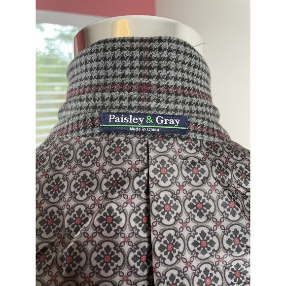 Paisley & Gray 2 Piece Suit Mens 40R Skinny Fit Pants Flat Front 32X32 - Picture 12 of 16